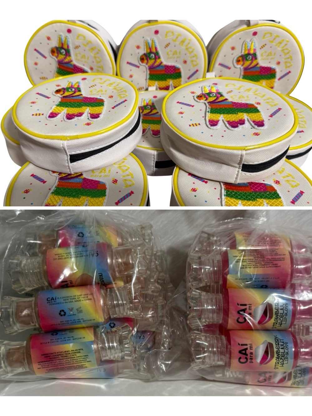 Mexican Candy Inspired Party Pack w/ Piñata Pouches + Lip Glosses